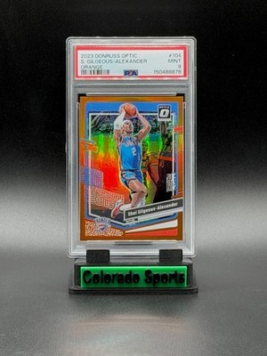 SHAI GILGEOUS-ALEXANDER 2023-24 Donruss Optic #104 Orange Prizm 073/199 PSA 9
