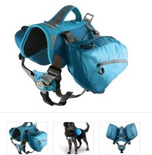 Kurgo Baxter Dog Backpack Dog Saddlebag Dog Pack Adjustable For Dogs 30-85 lbs.