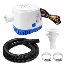 12V 1100GPH Automatic Submersible Boat Bilge Water Pump With Auto Float Switch