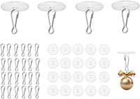 Anlising 100PCS Transparente Selbstklebende Deckenhaken, Deckenhaken Selbstklebe