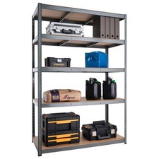 Garage Shelving Units- 5 Tier Heavy-Duty Metal Industrial Shelves- 180x120x45...