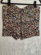 Urban Outfitters Silence Noise Floral Strapless Y2K Bustier Corset Top Size L