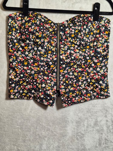 Urban Outfitters Silence + Noise Floral Strapless Y2K Bustier Corset Top Size L