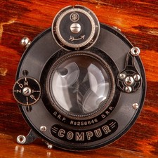 Carl Zeiss Jena Tessar 12cm 4.5 Medium Format Lens In Compur Shutter For Parts