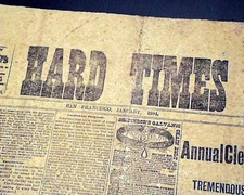 Very Rare CORN HUSKS Thick Paper Stock San Francisco Proverty 1894 Publication 