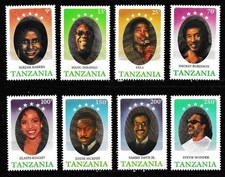 Tanzanie 1990 Black Entertainers SC# 580-587 MNH comme neuf/jamais articulé