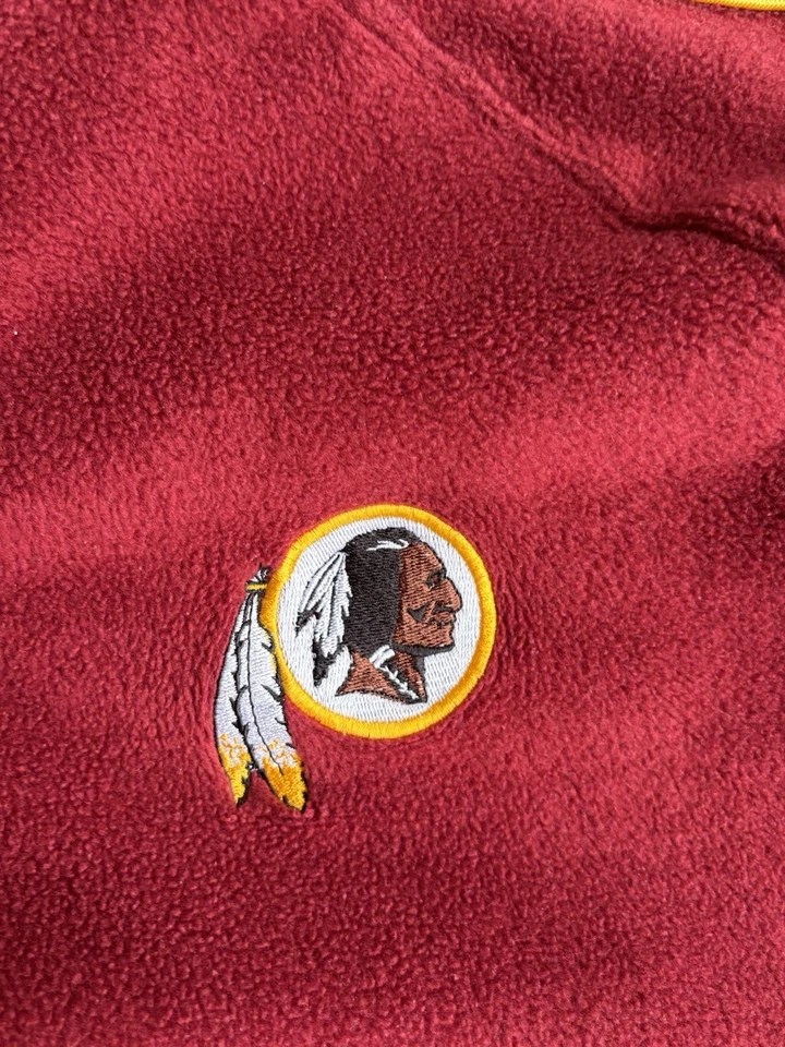 Vintage 2000s NFL Washington Redskins Quarter-Zip Fleece Pullover SZ 14/16 Youth - Image 3 of 4