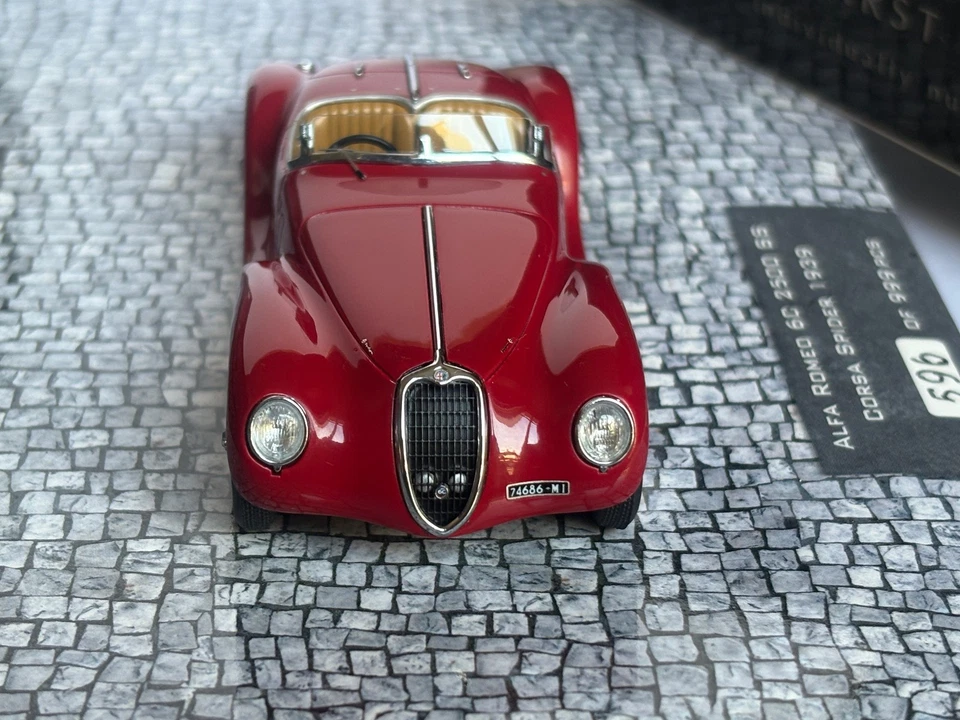 MINICHAMPS BLACKHAWK MUSEUM ALFA ROMEO 6C 2500 SS CORSA SPIDER 1939 1:43 - Photo 3/4