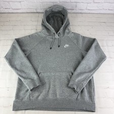 Nike Sportswear Essential Fleece Pullover Gray Hoodie BV4124-063 Women's Medium