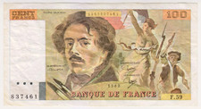 1982 France 100 Francs 827461 Paper Money Banknotes Currency