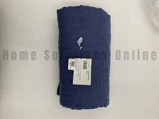 Pottery Barn Kids Two Tone Muslin Embroidered Oversized Baby Blanket Blue H242L