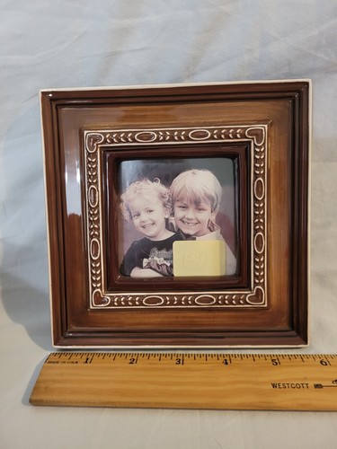 Picture Frame New the Lexington Loft Collection Ceramic 5" by 5" photo size 3x3 - Picture 2 of 12