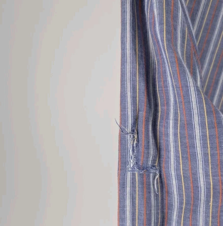 Camisa Dolce Gabbana Y2K D&G Edición Limitada Thrash Cambray Rayas Índigo Puño Francés Foto 4 de 4