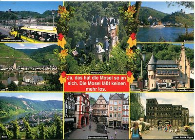Old postcard-Yes, the Moselle has that about it. The Moselle lets no one go.