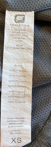 Fabletics Jacket Women Gray Water Resistant Hooded 1/2 Zip Sz XS - Picture 5 of 7