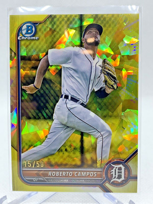 2022 Bowman Chrome Sapphire Roberto Campos Gold /50 Detroit