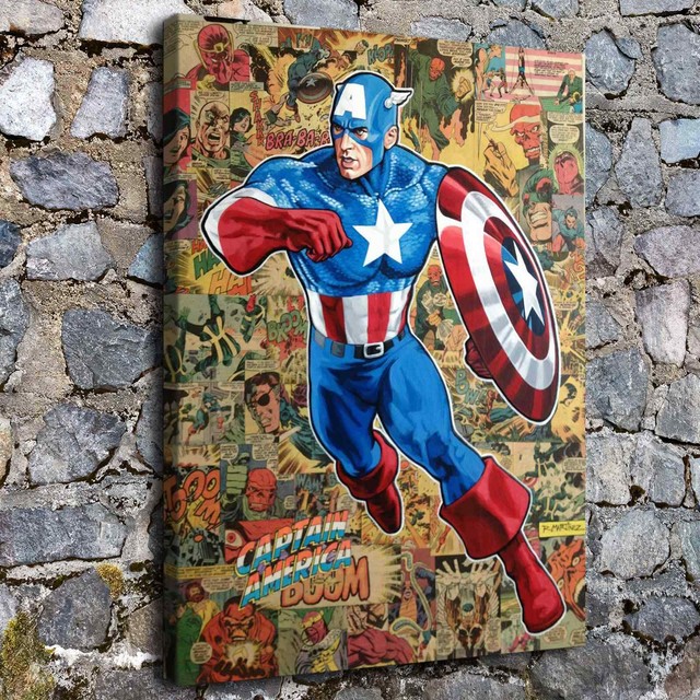 12"x16"Captain America HD Canvas print Painting Home Decor Picture room