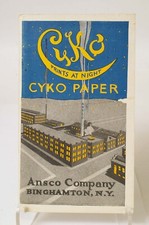 F66677 Ansco Co. CYKO PAPER   Prints At Night. Positive of Photography