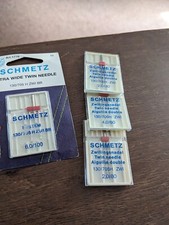 Lot Of 4 NOS Schmetz Double Twin Needles 2.0/80, 4.0/80, 6.0/100 Germany