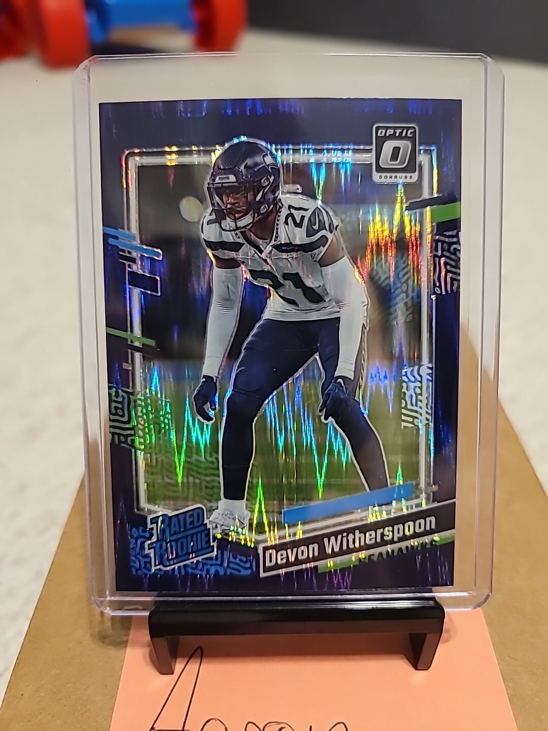 2023 Donruss Optic Devon Witherspoon #292 Rated Rookie Purple Shock Seahawks