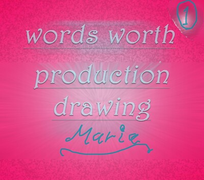 WORDS WORTH (1999) anime production drawing, Maria #1