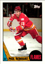 1987 Topps Paul Reinhart #143 Calgary Flames Hockey Card