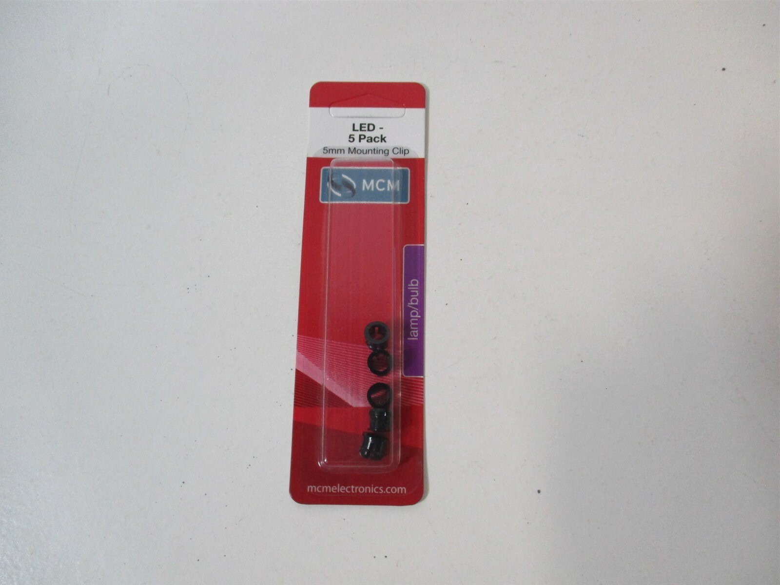 MCM Electronics (287-10630) 5mm LED Plastic Mounting Clip Holders - Lot of 900