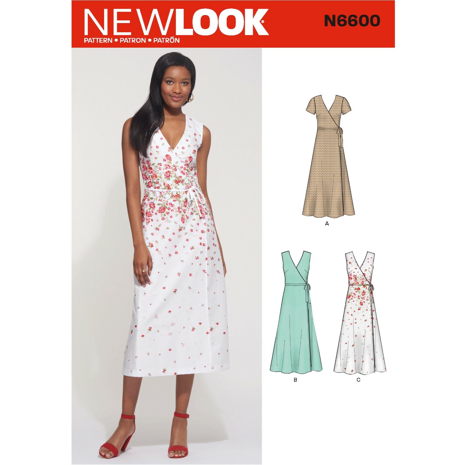 New Look SEWING PATTERN N6600 Misses Wrap Dresses Sizes 10-22 Free Tracked P&P