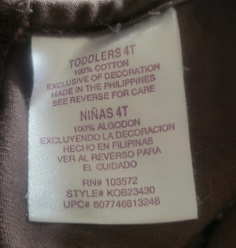 Vestido Boho BlueBeri Boulevard Niñas Bordado Sin Mangas 4T Punto Floral Marrón  Foto 4 de 4