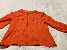 Women  s Chicos Light Weight Jacket Size 0 Zip Front