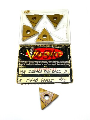 (5) Valenite V1N DAA08 80M 3422 D Coated Carbide Turning/Milling Inserts