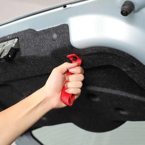 Red Deck lid Hatch Back Handle Strap Accessory Fits FIAT 500 Abarth 595 - Foto 18 di 21
