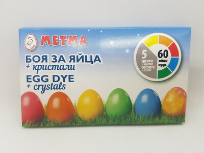 Kristalle + 5 Farben dekorieren färben Farbe Malen Färben Glitzer OSTEREIER