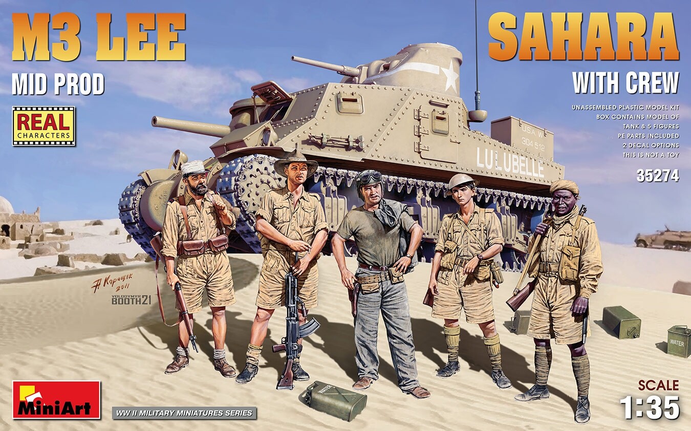 MINIART 35274 1:35 M3 Lee Mid Prod. Sahara with Crew