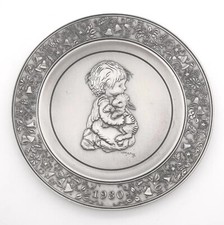 Plato de peltre Little Gallery Hallmark 6" The Little Shepherd Mary Hamilton 1980