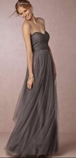 Jenny Yoo Annabelle Convertible Strapless Dark Gray Tulle Bridesmaid MaxiDress 2