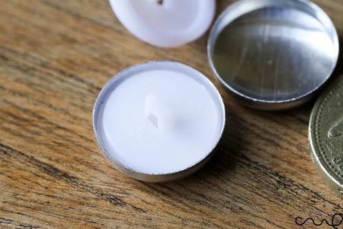30L Button Blanks Cover Non Astor Sets White Metal Plastic 19mm Dress Making Sew - Picture 4 of 5