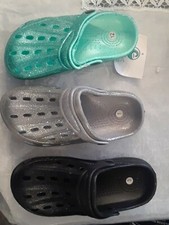 NEW Girls metallic Sandals Summer Beach clogs Shoes SLIP-ON