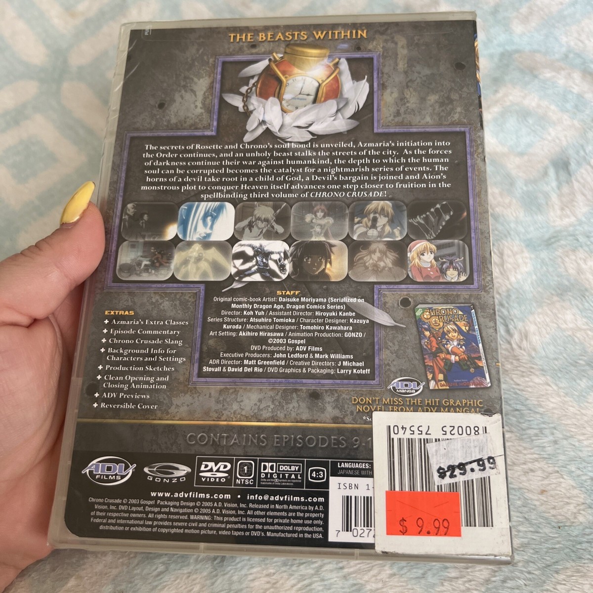Chrono Crusade - World Flesh & The Devil (Vol. 3) DVD, NEW