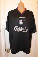 REEBOK Liverpool FC Carlsberg Black Training Jersey Men's XL EUC Vintage 2002/04