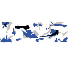 8,17€/m² Camouflage Autofolie 7m x152cm Luftkanäle Schwarz W Blau #1404