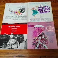 Lot of 4 Musicals Vinyl LP Records My Fair Lady West Side Story Music Man