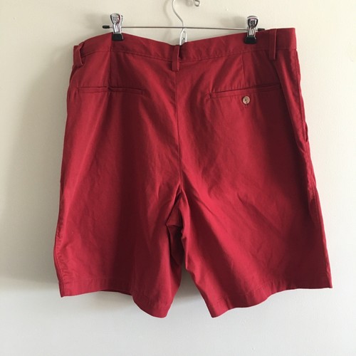 BANANA REPUBLIC Aiden pantaloncino chino uomo etichetta taglia 35 rosso piatto davanti casual preppy - Foto 4 di 7