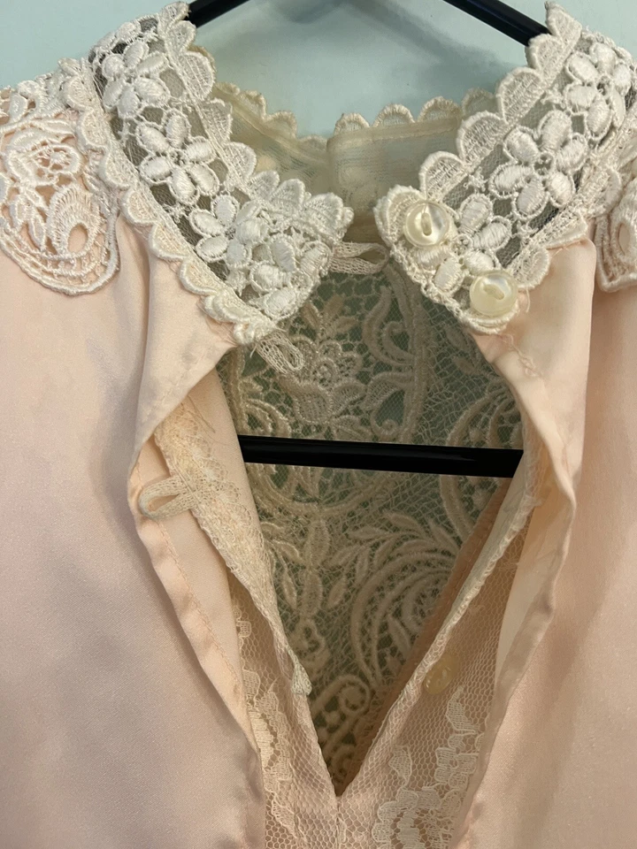 1915 Эдвардианский платье костюм размер 6 розовый кружева Downton аббатства музыкант - Изображение 4 из 4