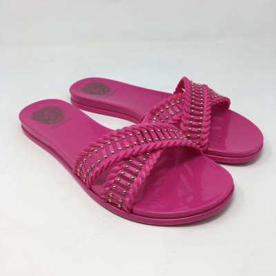 Vince Camuto Women's Sandal Pink Size 8 Erindra Jelly Slides Embellished Slip On | eBay