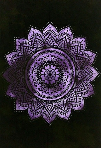 PURPLE Wall Hanging Tapestry Mandala Bohemian Hippie Wall Art Home Decor Poster - Picture 35 of 94