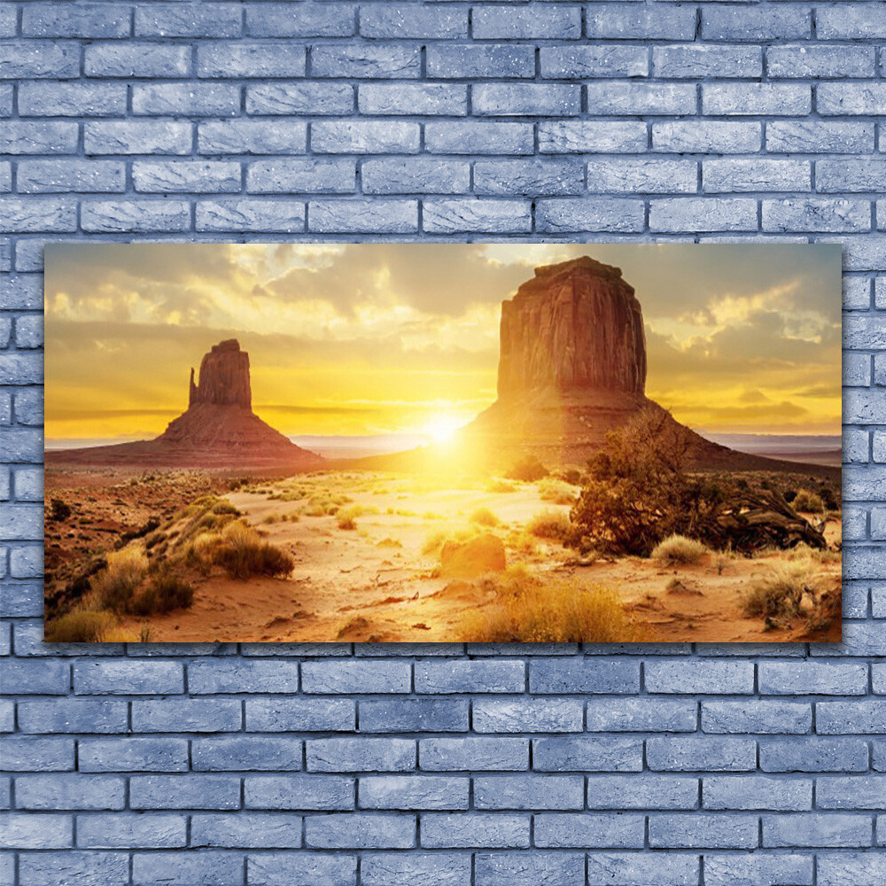 Tableau Désert en Plexiglas 140x70 cm pour Créer une Ambiance Chaleureuse et Évasive chez Soi