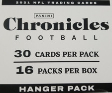 2021 PANINI CHRONICLES FOOTBALL HANGER PACK BOX 480 CARDS 16 Pks