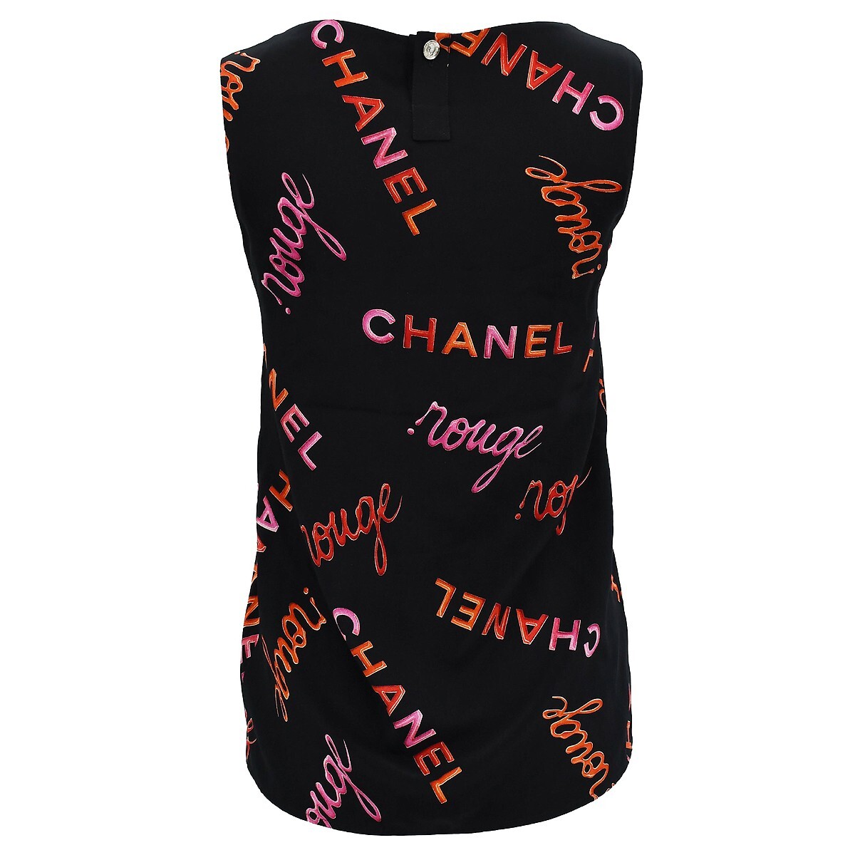 Chanel Sleeveless Tank Top Black 96P #34 193081 | eBay