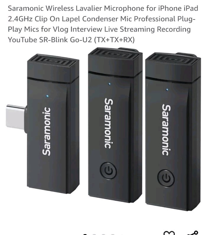 Blink Go-U 2 Wireless Lavalier Mic for Android USB C Devices 2-Pack